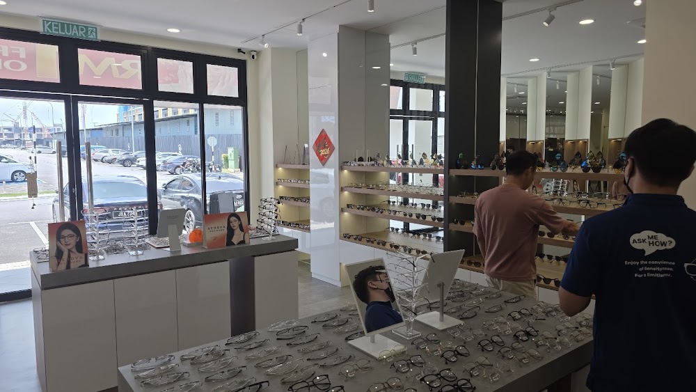 Customers browsing frames at Moment Optical